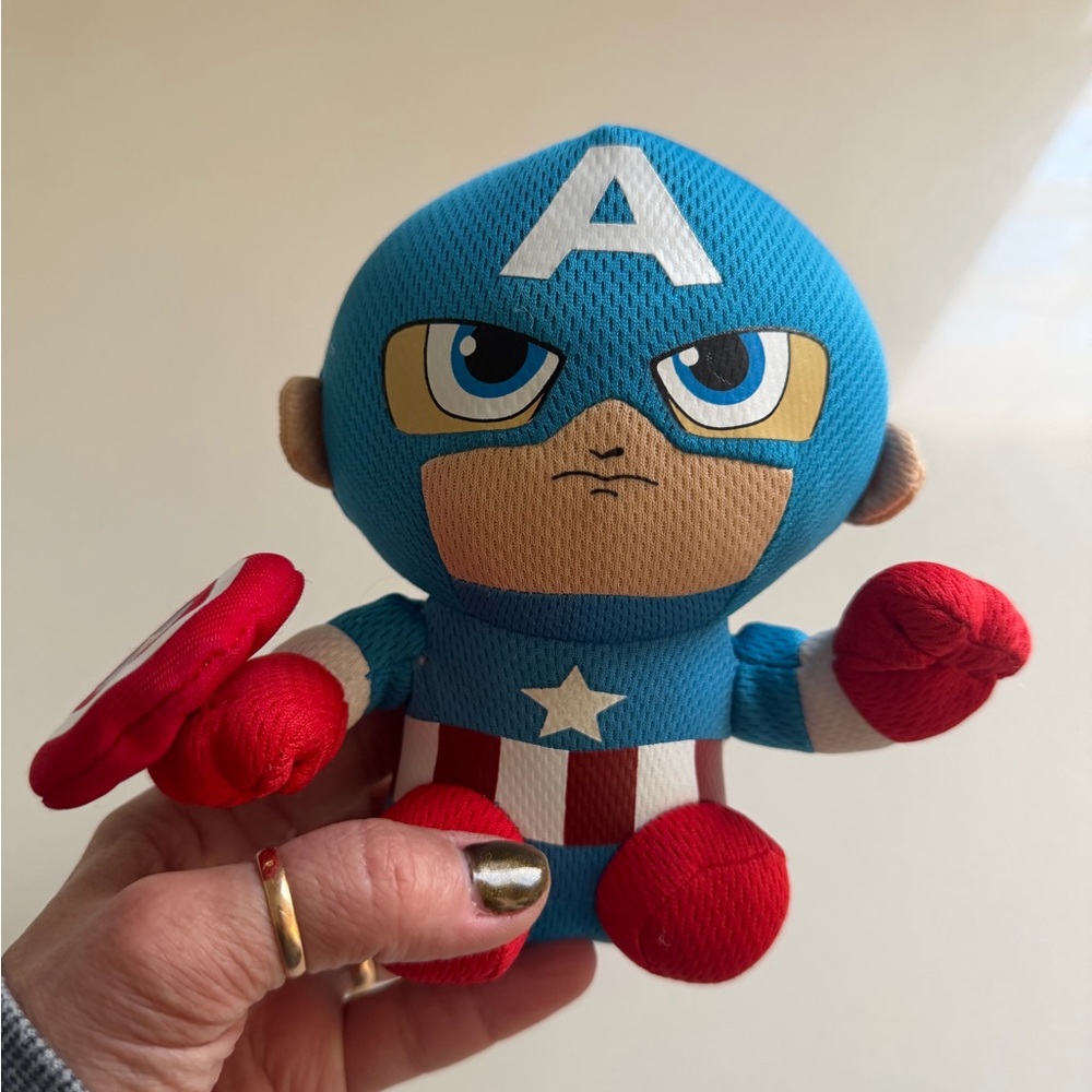 Ty Blue and Red Hero Captain America Plush